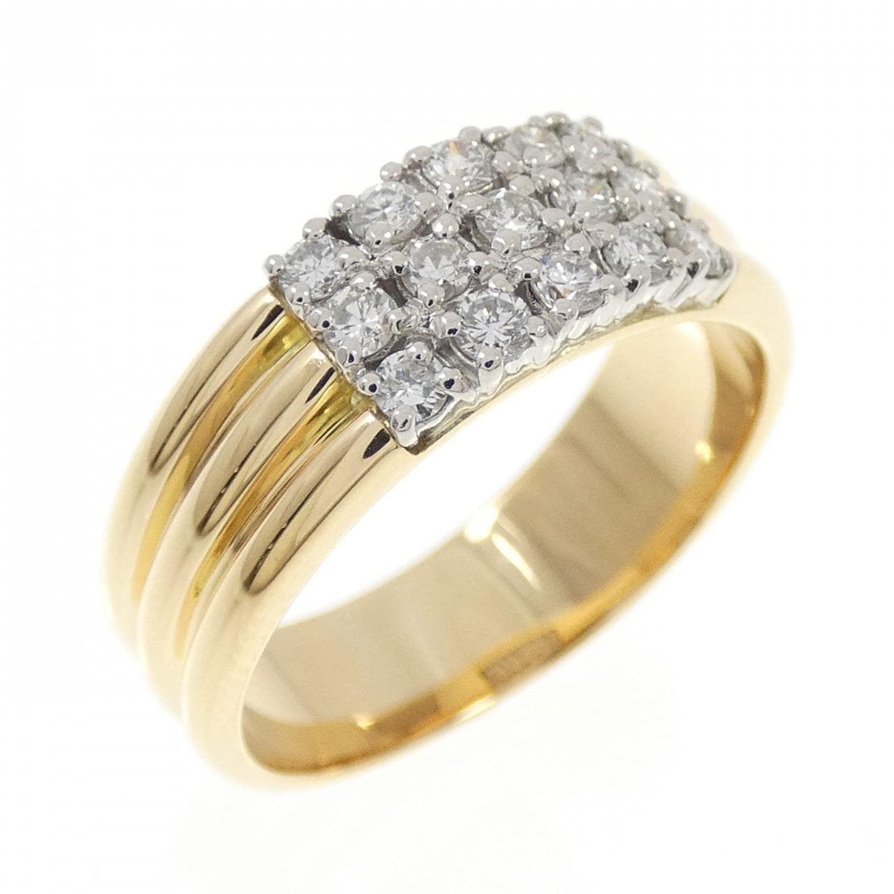 K18YG/Pm900 ダイヤモンド リング 0.38CT