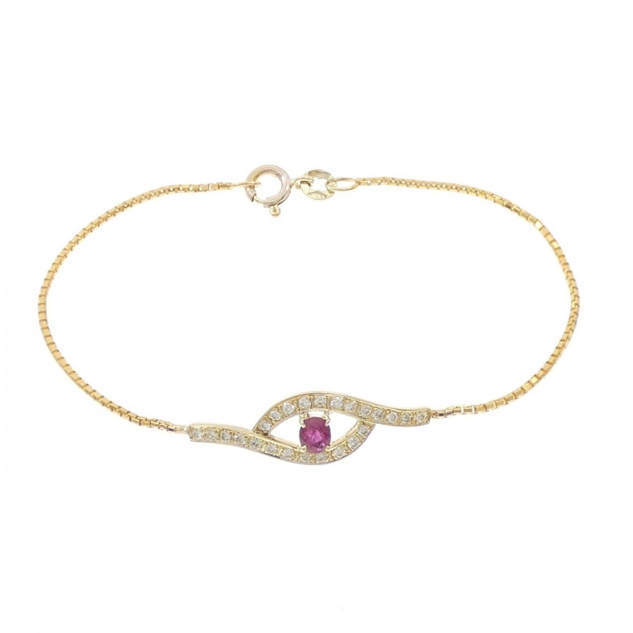 585YG ルビー ブレスレット