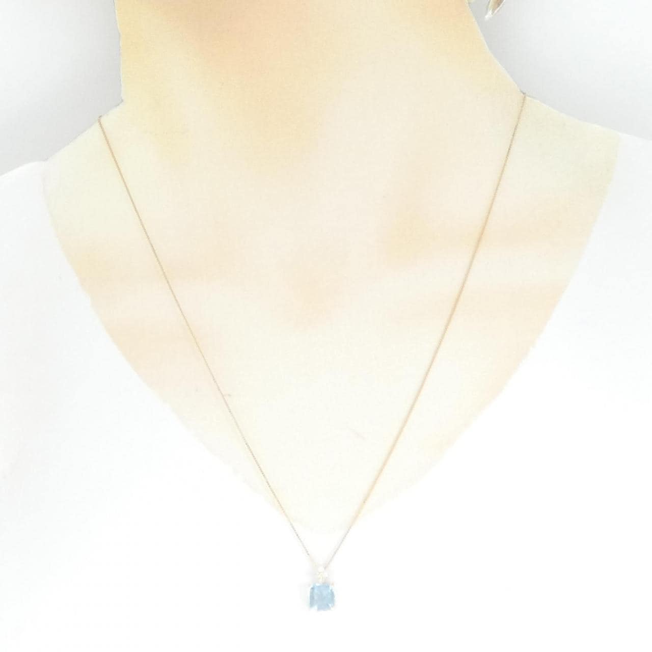 [Remake] K18YG Aquamarine Necklace 1.53CT