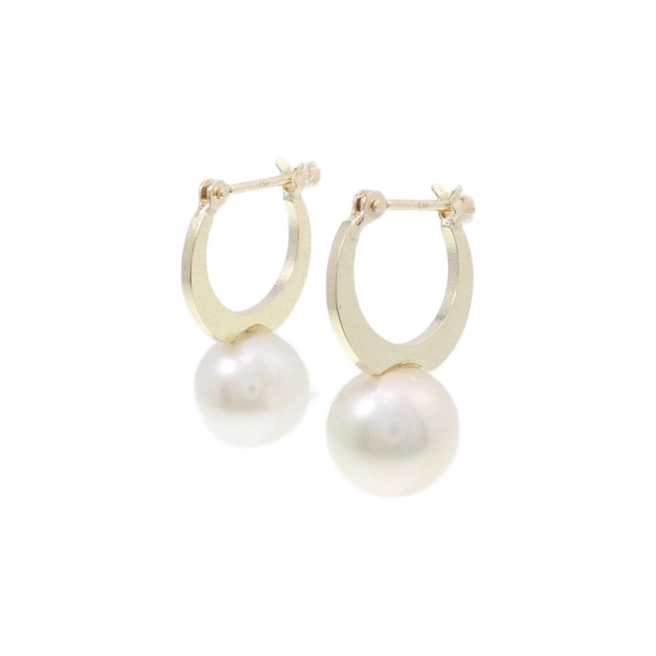 [BRAND NEW] K10YG freshwater pearl earrings 7.9mm