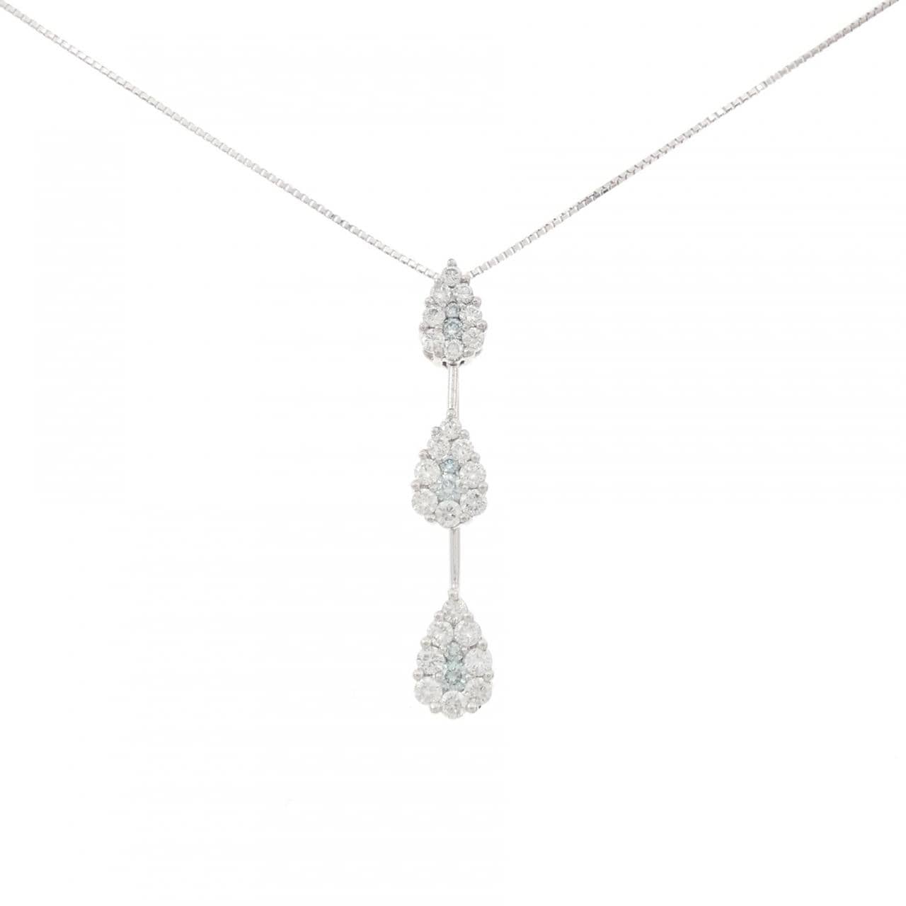 K18WG ダイヤモンド ネックレス 1.00CT