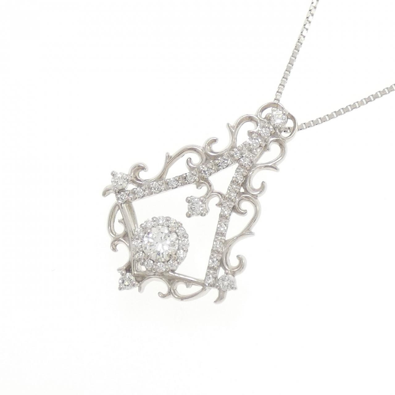 PT900/PT850 ダイヤモンド ネックレス 0.206CT G SI1 Good