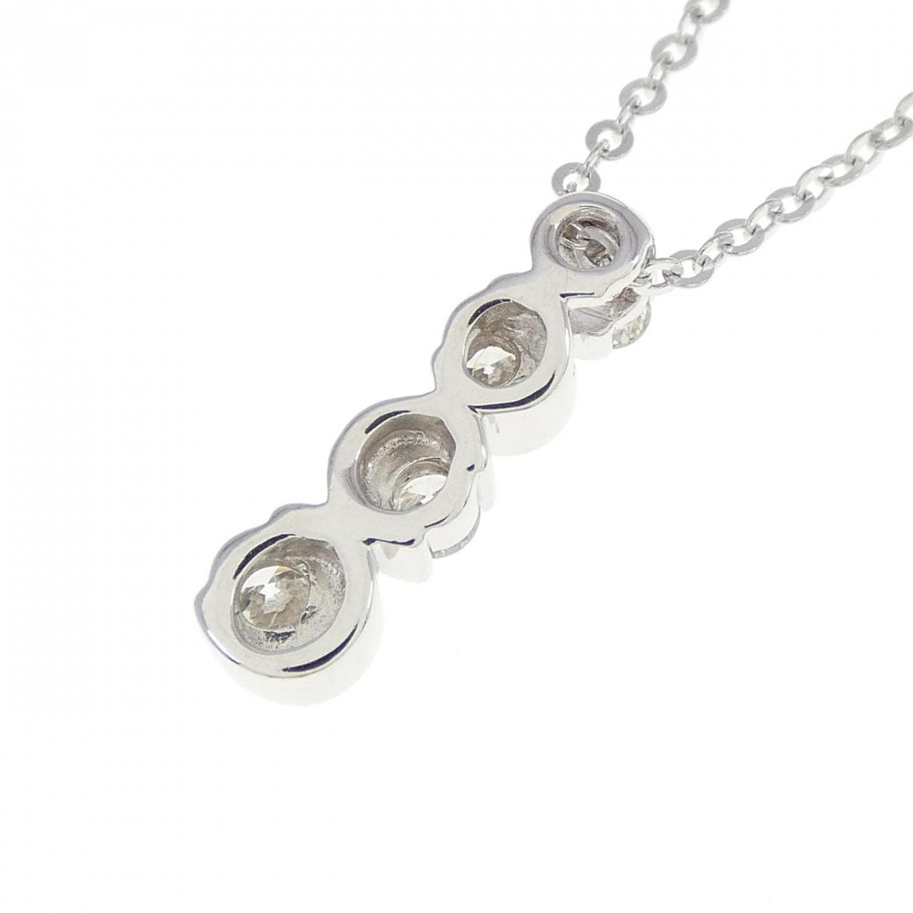 K18WG ダイヤモンド ネックレス 0.16CT