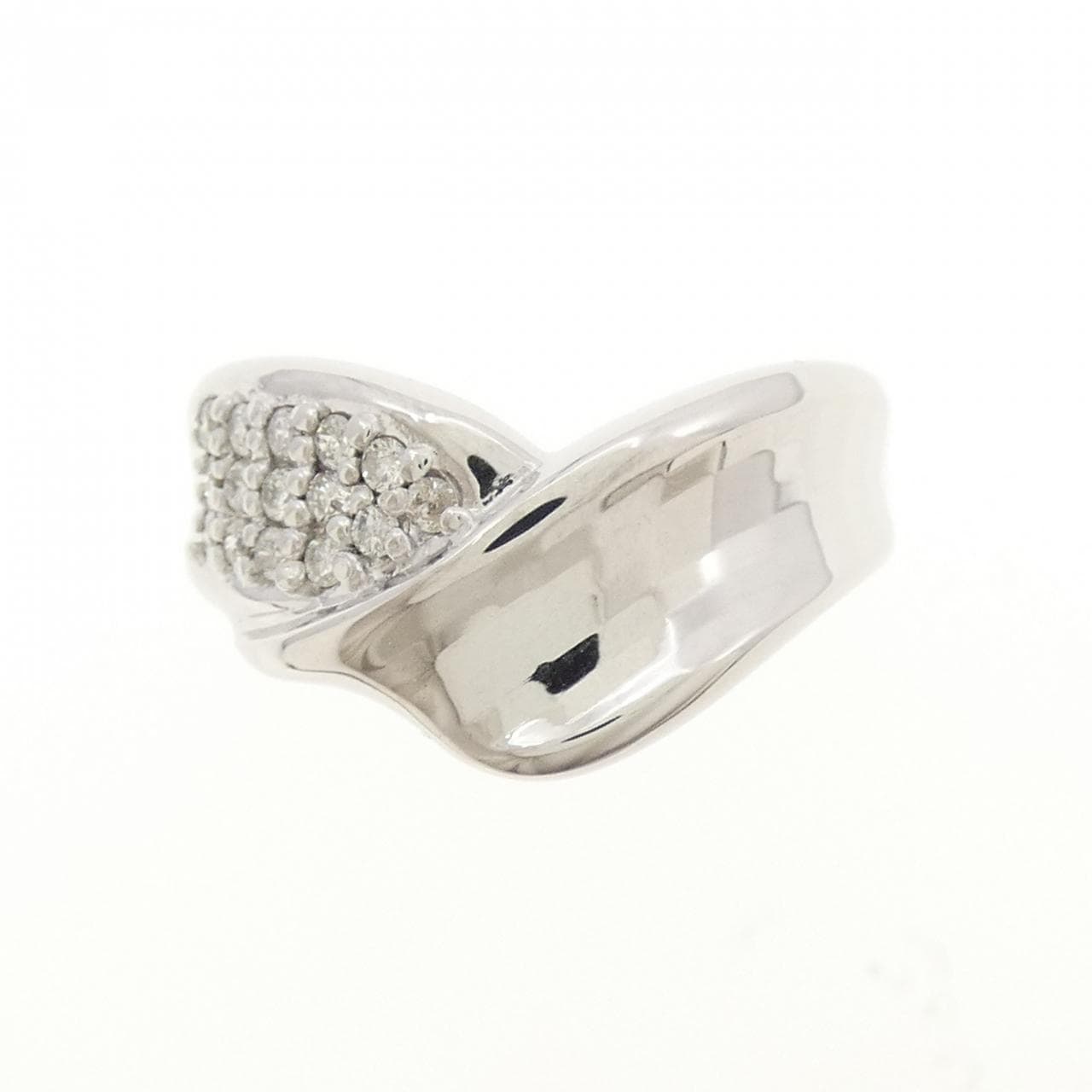 K14WG ダイヤモンド リング 0.14CT