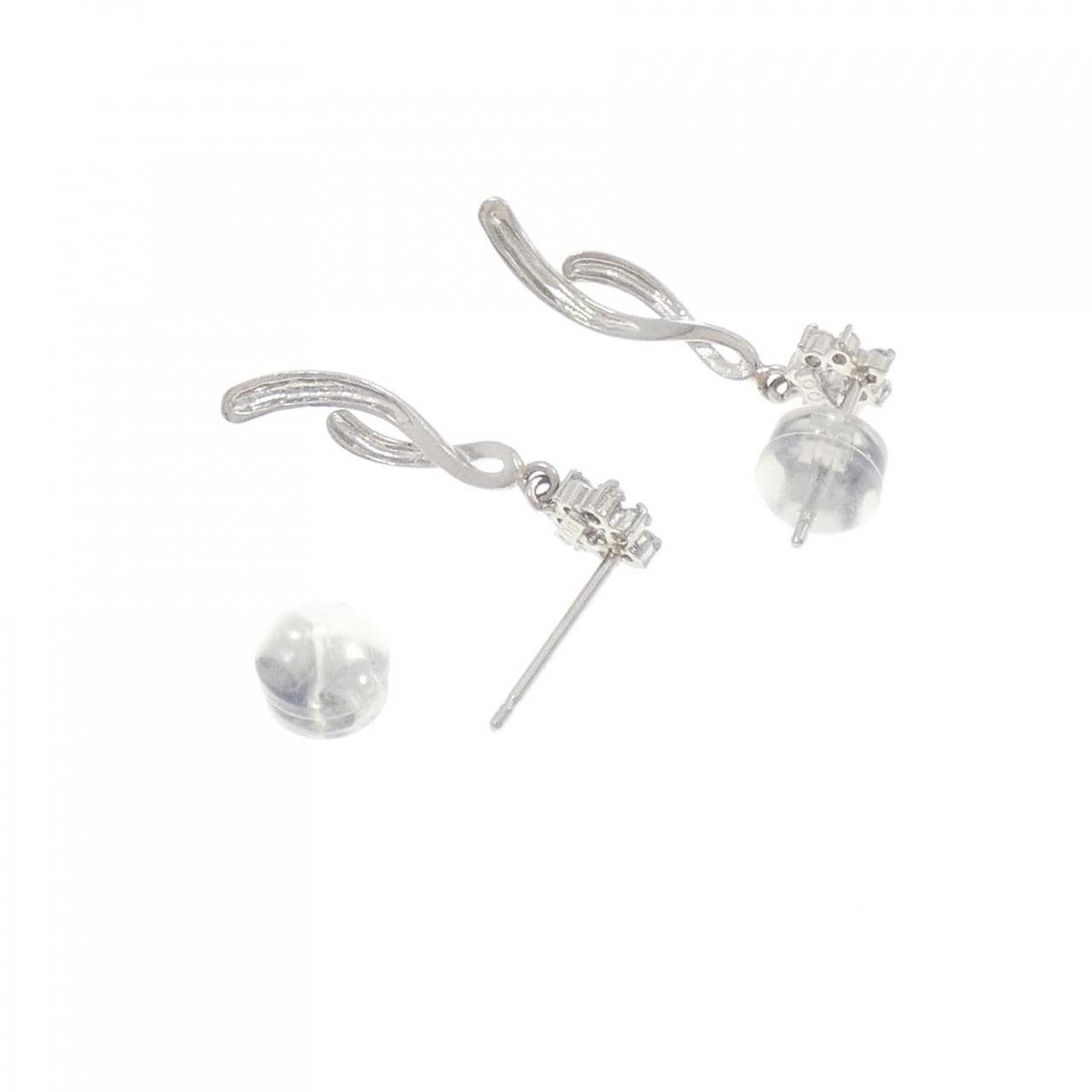 PT900 ダイヤモンド ピアス 0.14CT