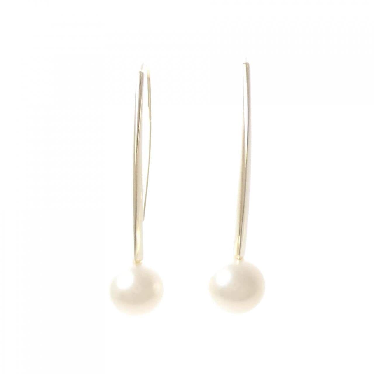 K10YG 淡水パール ピアス 7.5mm