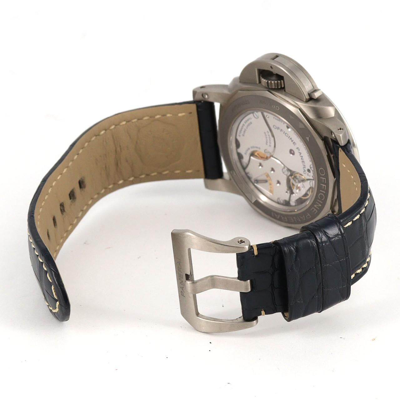 【ノーメンテナンス還元価格】パネライ ルミノール1950イクエーションオブタイム8DAYS GMTチタニオ PAM00670 TI 手巻