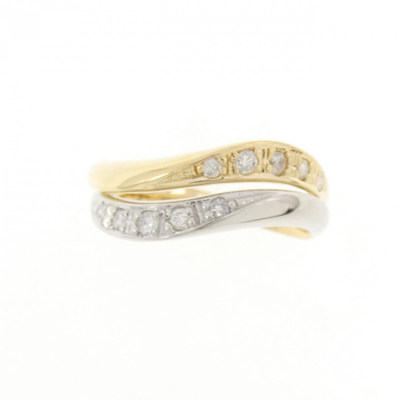K18YG/PT900 ダイヤモンド リング 0.20CT