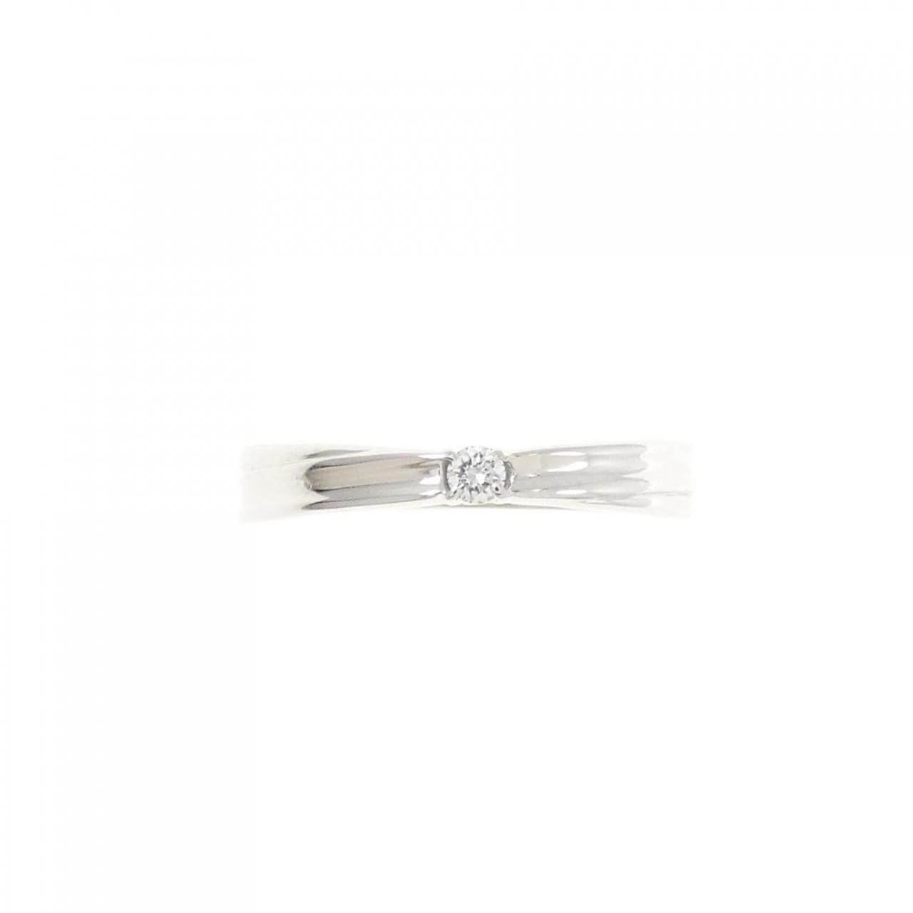 K18WG ソリティア ダイヤモンド リング 0.04CT