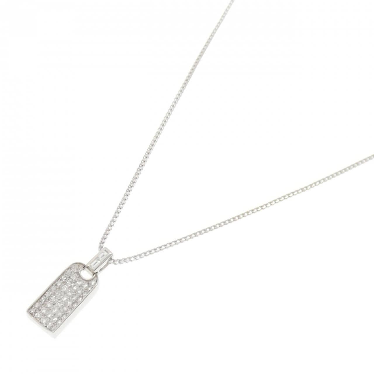 PT900/750WG パヴェ ダイヤモンド ネックレス 0.58CT