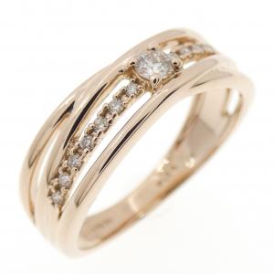 K18PG ダイヤモンド リング 0.13CT