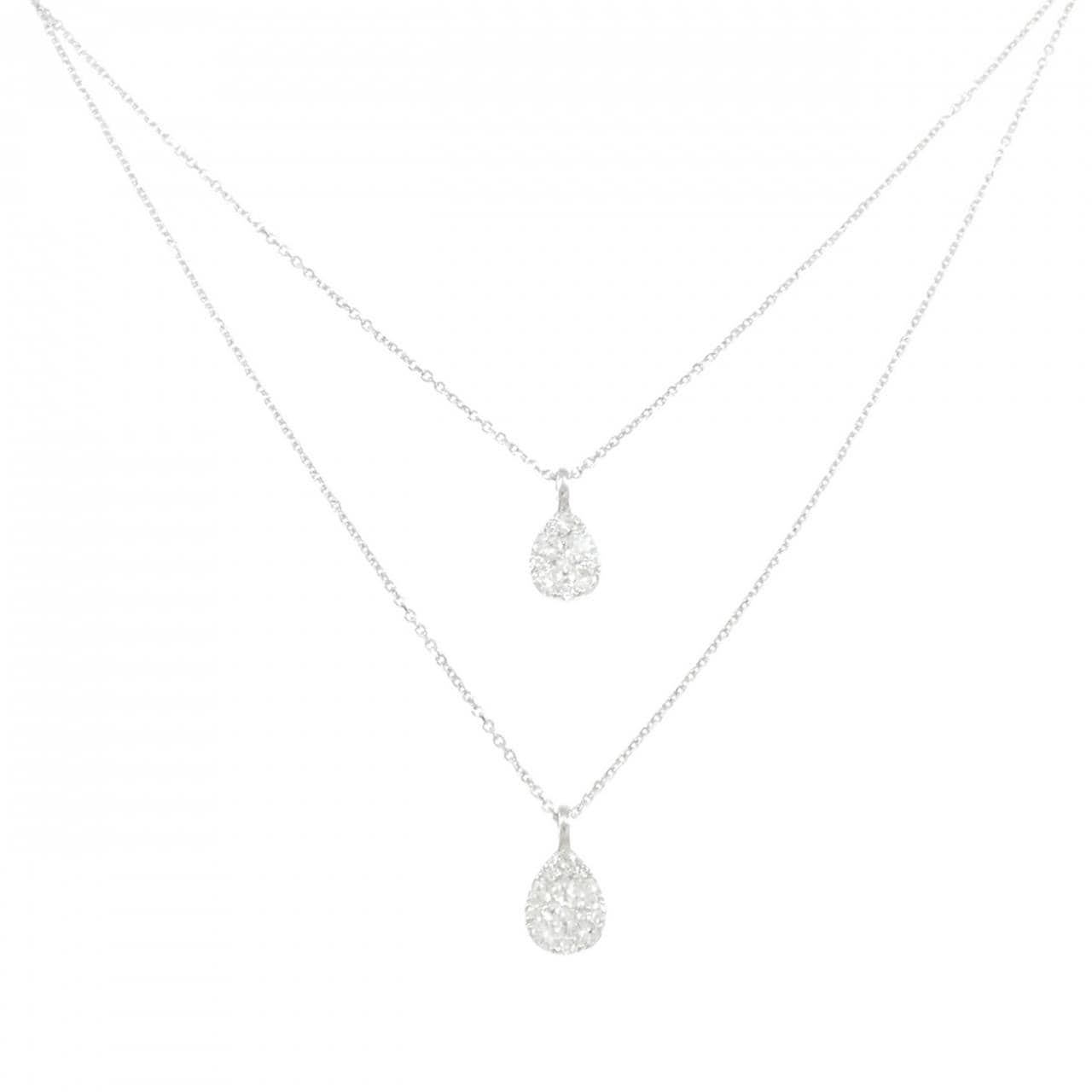 K18WG ダイヤモンド ネックレス 0.20CT