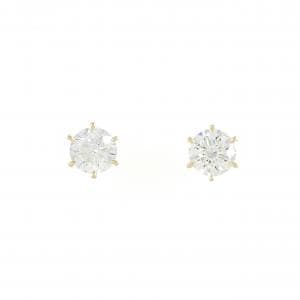 [BRAND NEW] K18YG Diamond Earrings 0.70CT 0.70CT E SI2 3EXT