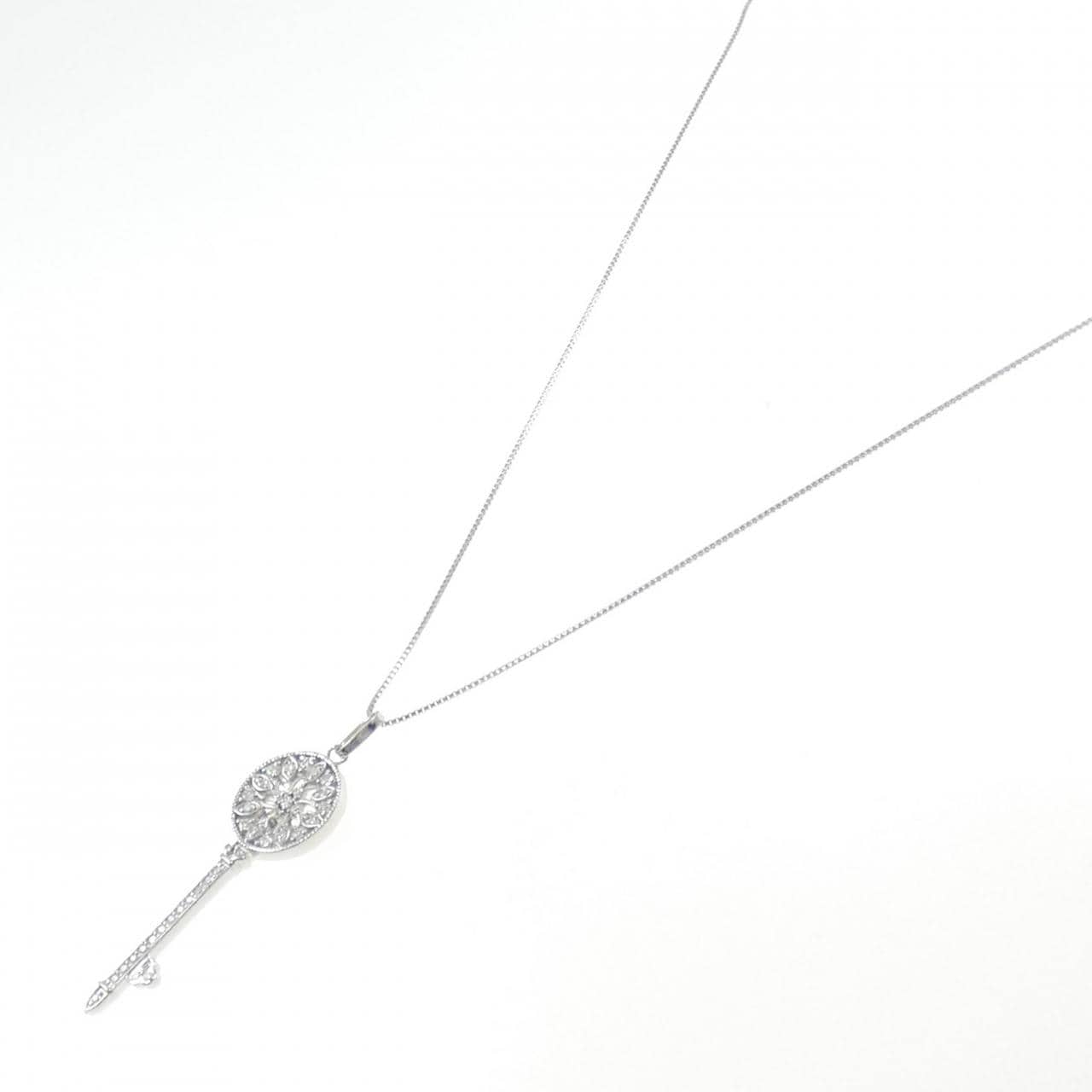 PT999/PT850 钥匙钻石项链 0.20CT