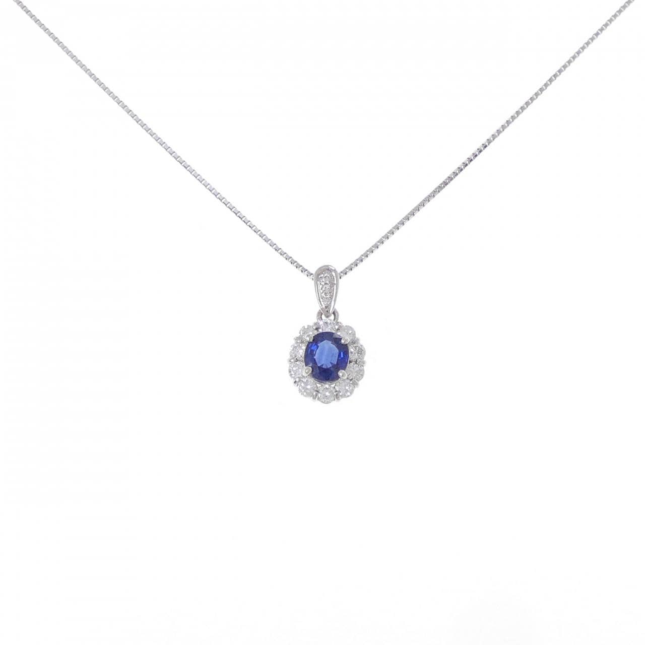 PT900/PT850 サファイヤ ネックレス 0.65CT