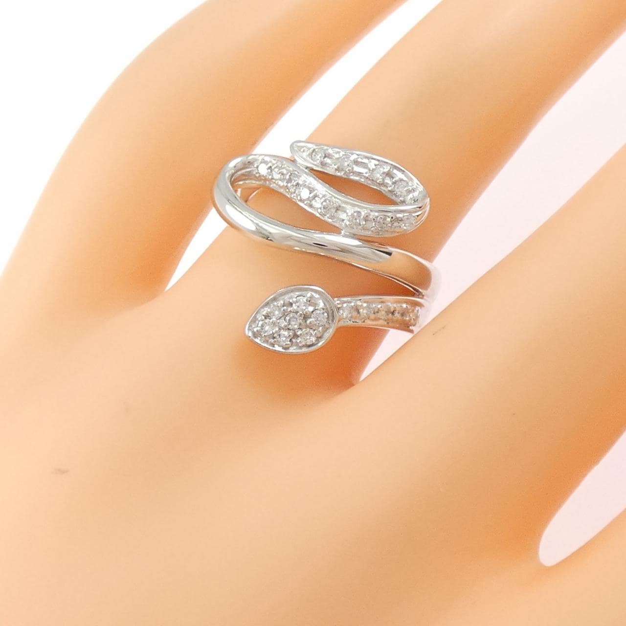 K18WG ダイヤモンド リング 0.20CT