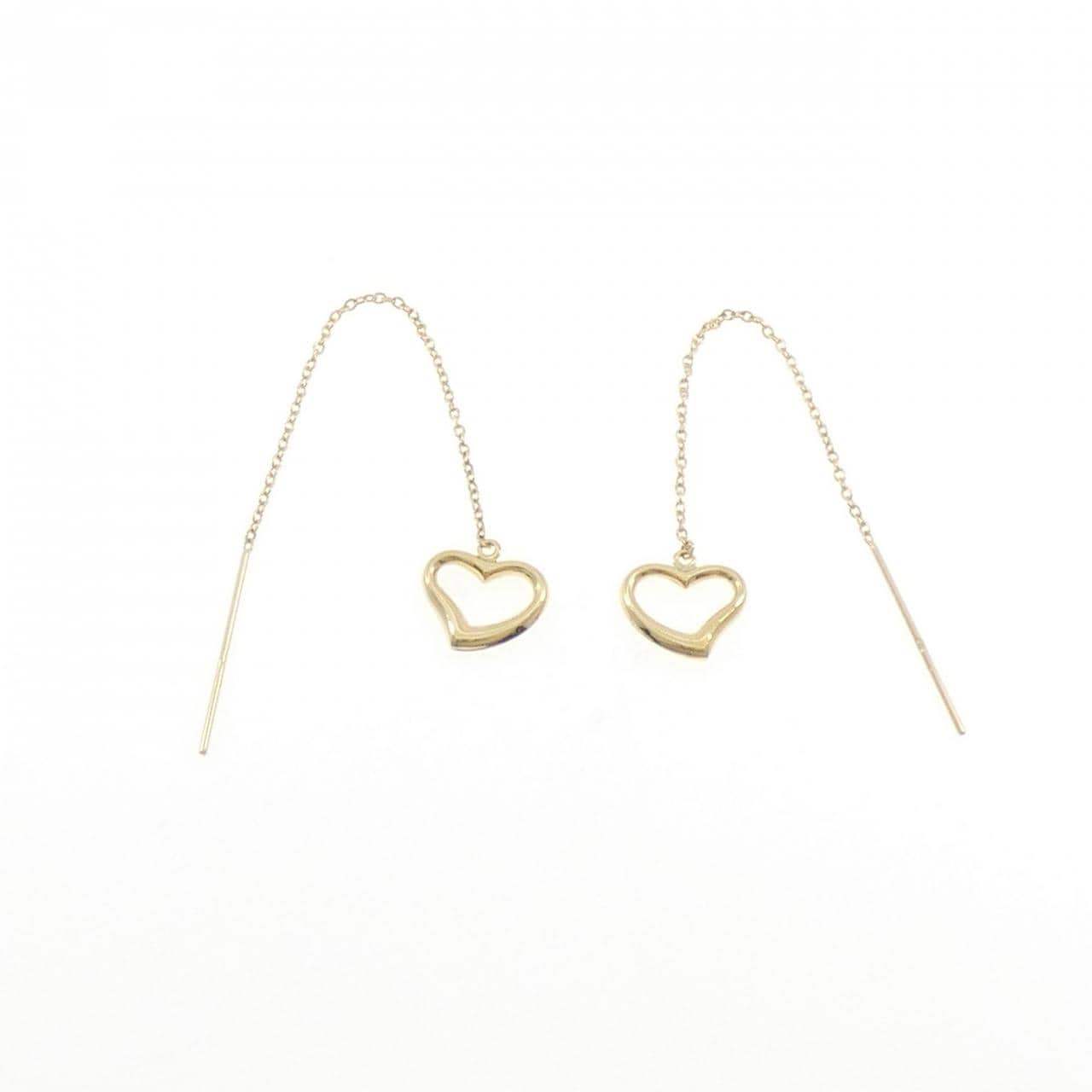 K18YG ハート ピアス