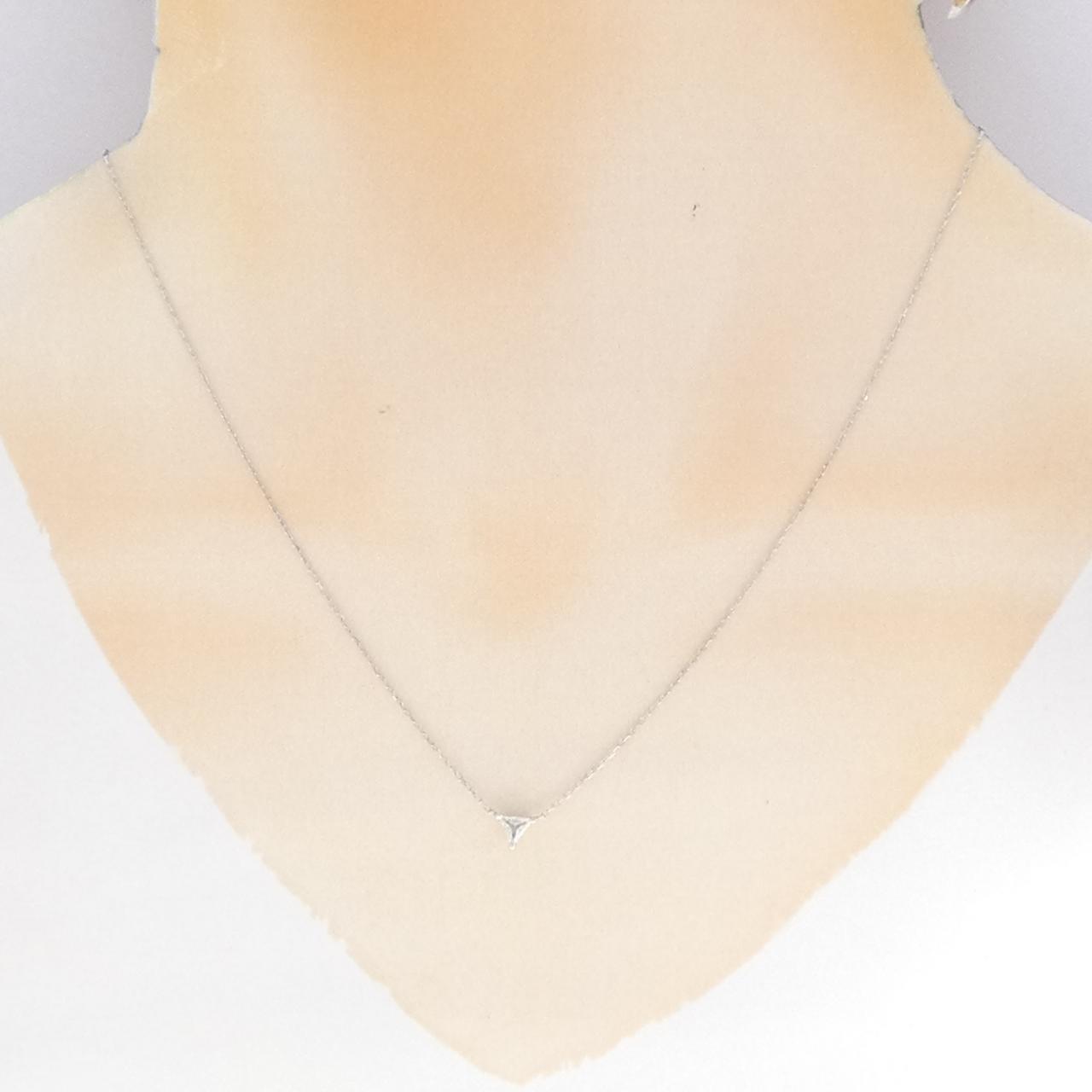 K18WG ダイヤモンド ネックレス 0.13CT