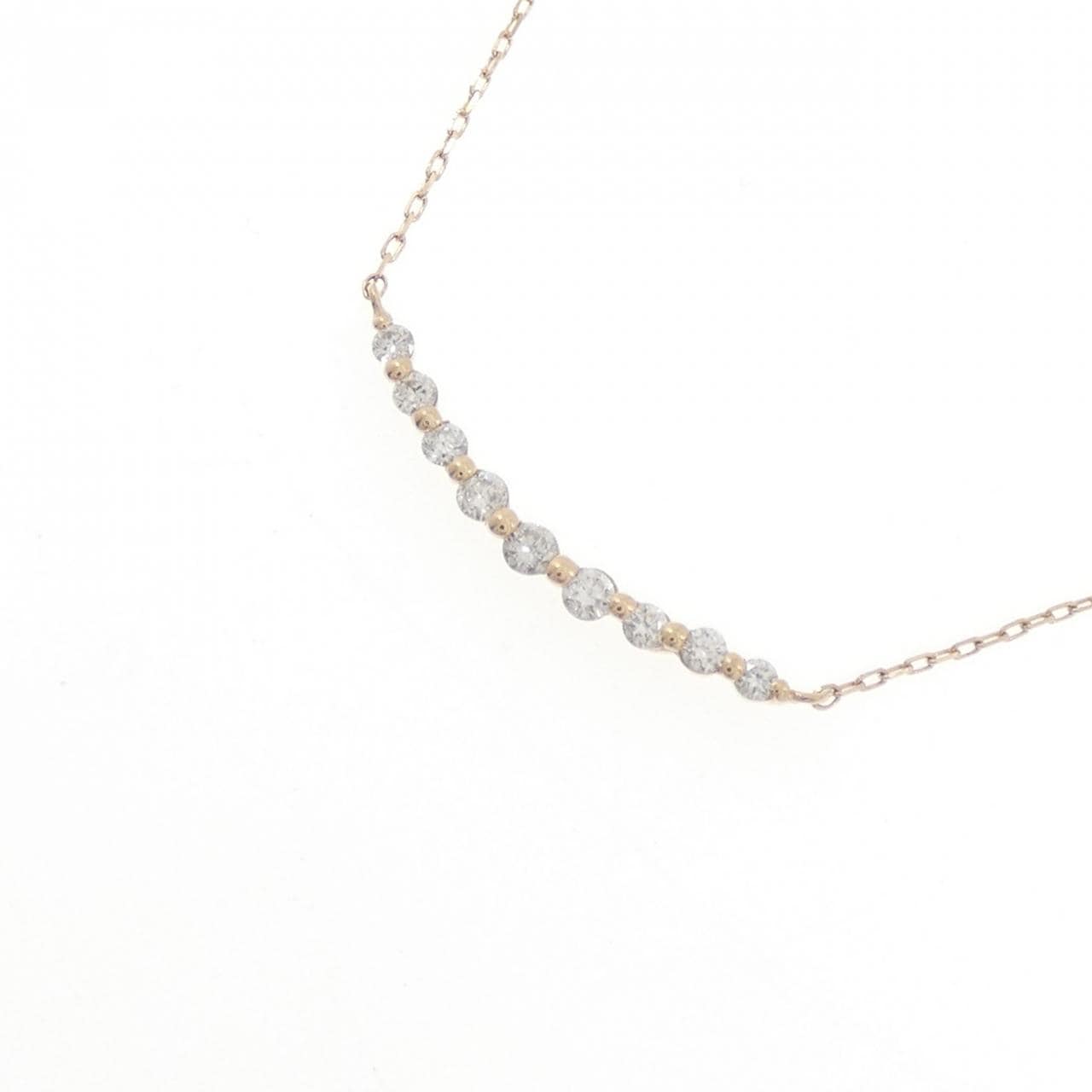 K18PG ダイヤモンド ネックレス 0.10CT