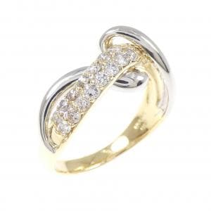 K18YG/PT900 ダイヤモンド リング 0.50CT