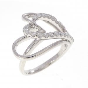 K18WG ハート ダイヤモンド リング 0.50CT