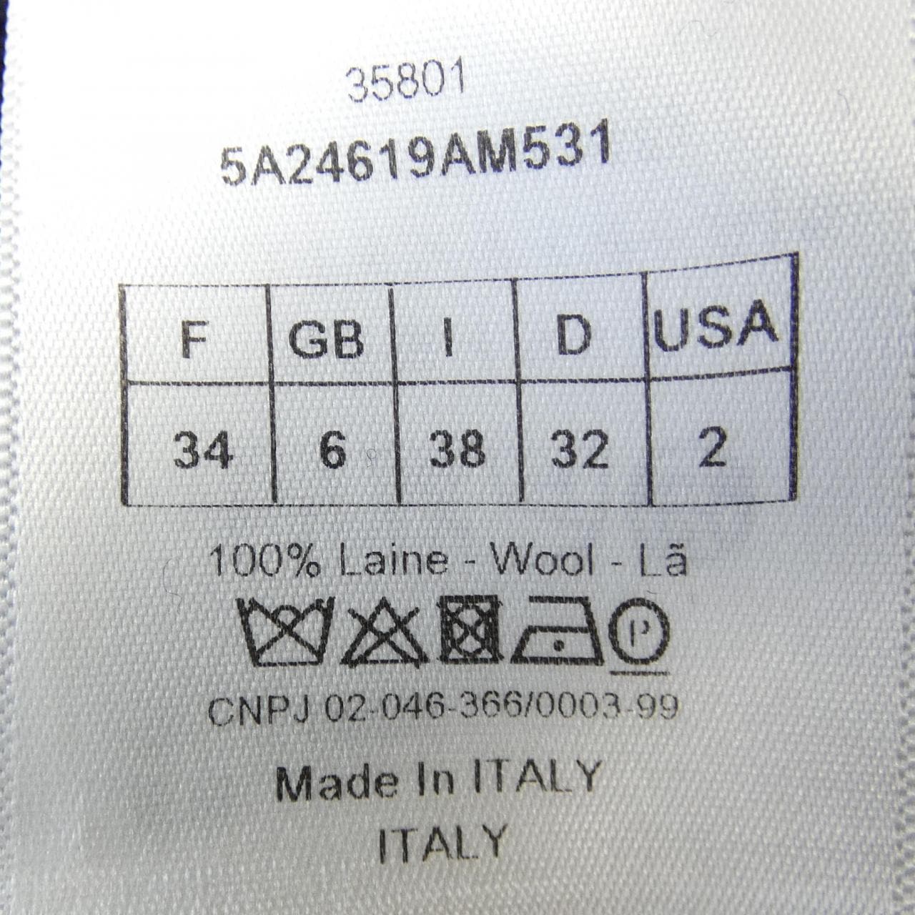 クリスチャンディオール CHRISTIAN DIOR 5A24619AM531 ワンピース