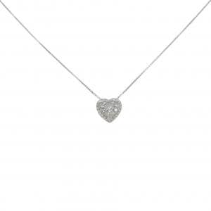 K18WG ハート ダイヤモンド ネックレス 0.36CT
