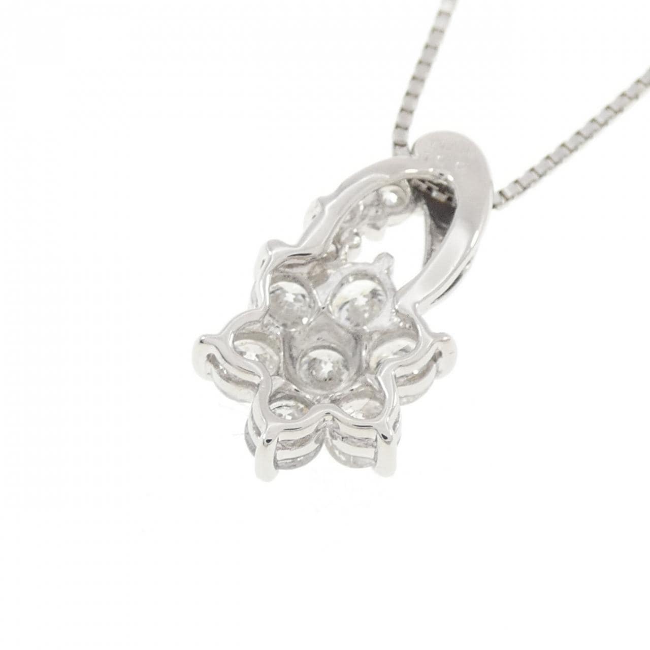 PT900/PT850 フラワー ダイヤモンド ネックレス 1.00CT