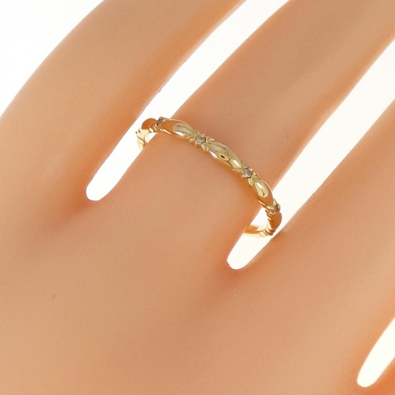 K18YG ダイヤモンド リング 0.03CT
