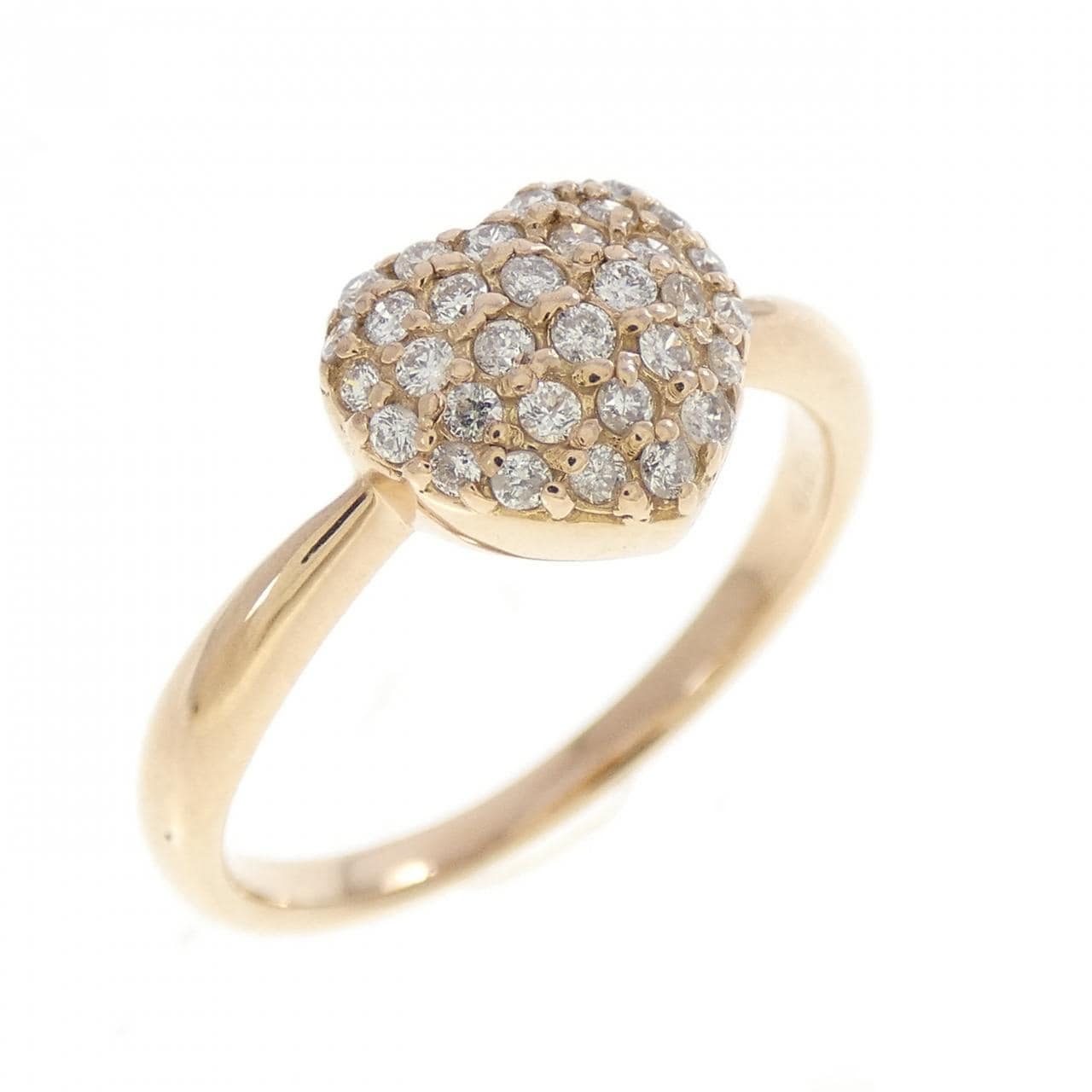 K18PG ハート ダイヤモンド リング 0.25CT