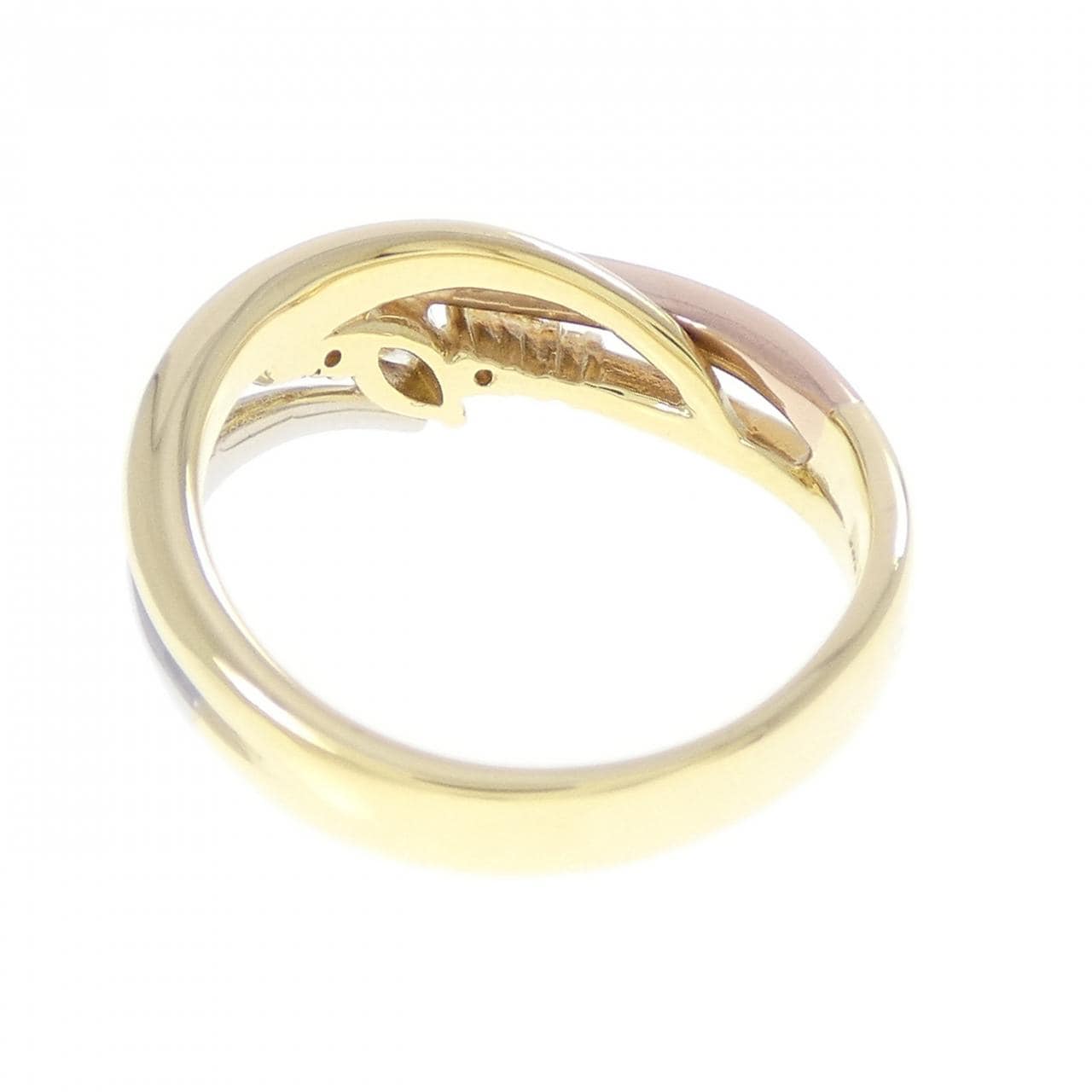 K18YG/PT900 ダイヤモンド リング 0.29CT