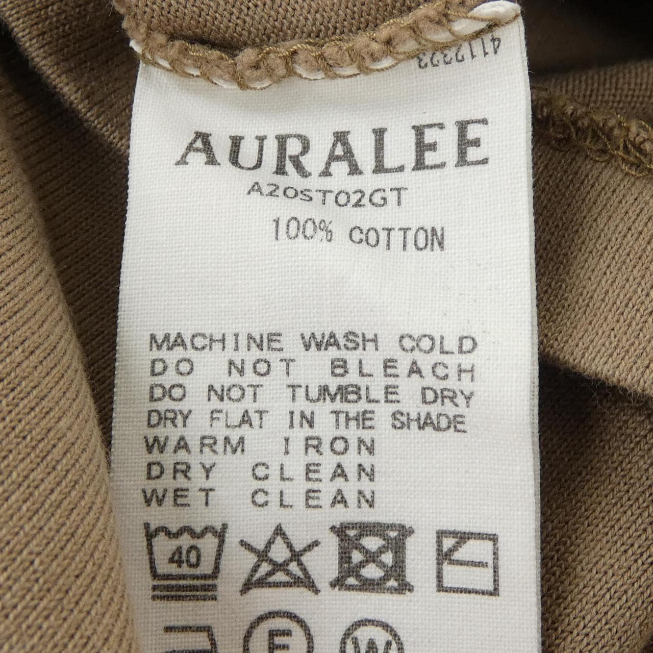 オーラリー AURALEE A20ST02GT Tシャツ