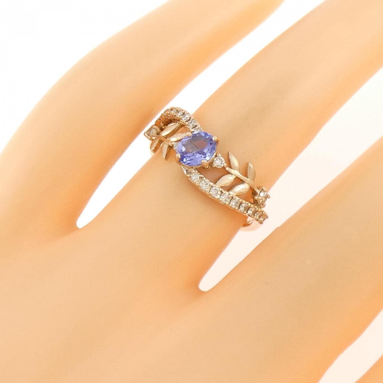 K18PG タンザナイト リング 0.38CT