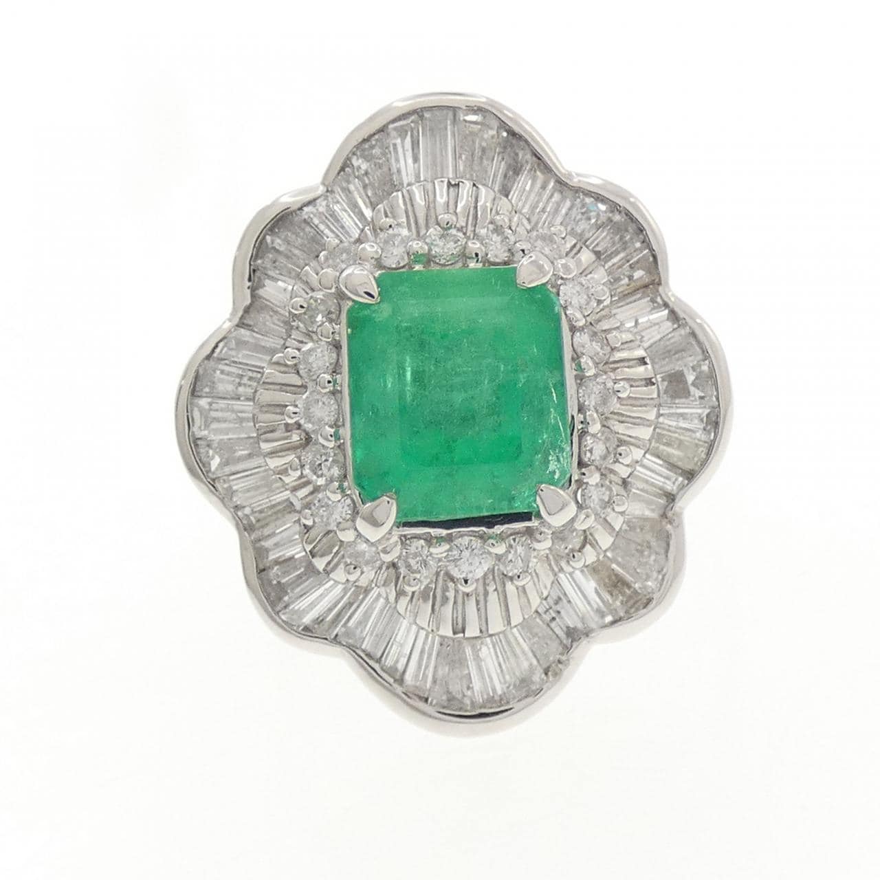 PT900 エメラルド リング 2.06CT