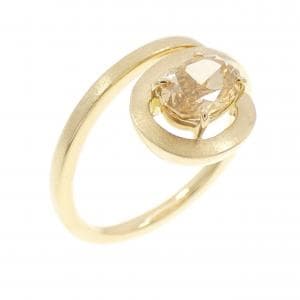 K18YG ダイヤモンド リング 0.800CT FDOY VS1 ファンシーカット