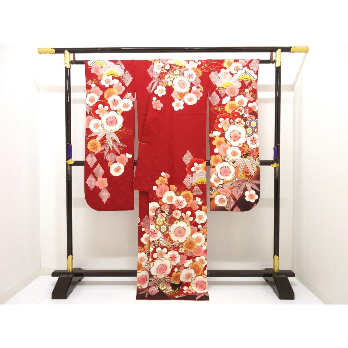 振袖　友禅金彩加工　刺繍入りボカシ染