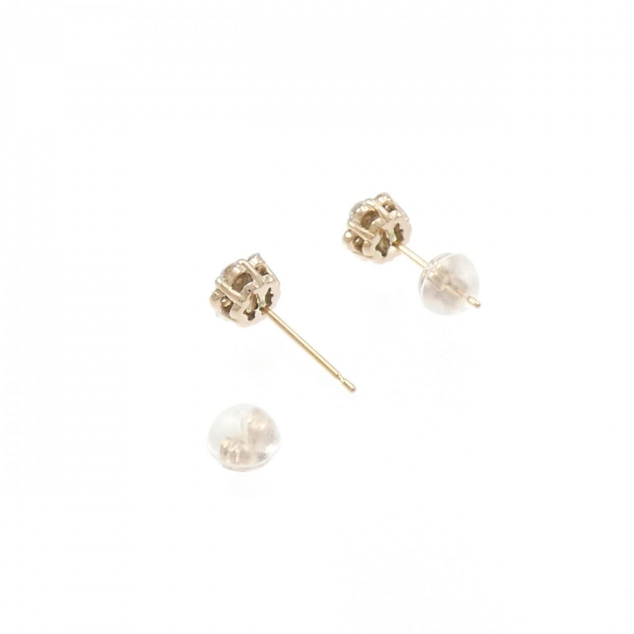 K18PG フラワー ダイヤモンド ピアス 0.50CT