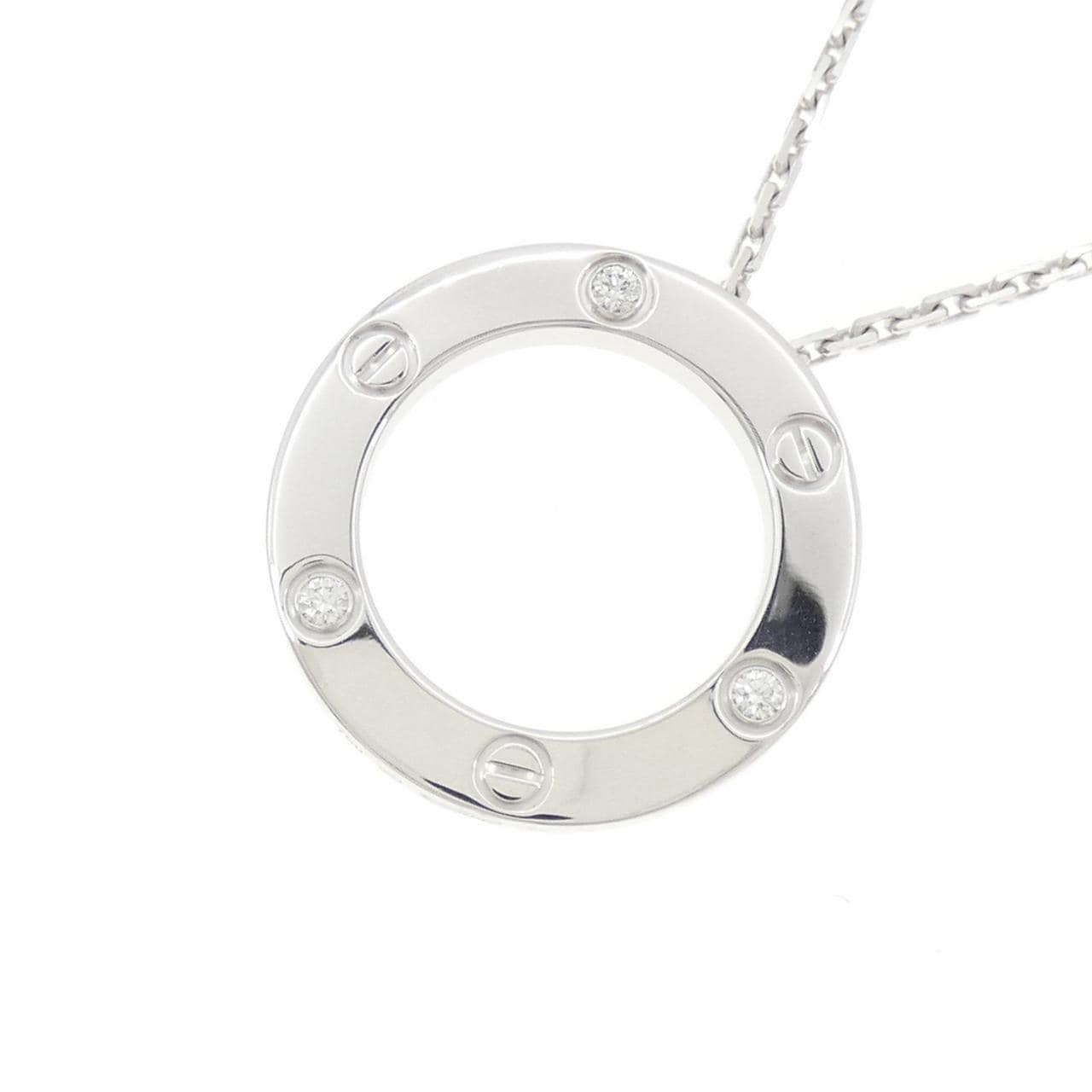CARTIER LOVE项链half 钻石项链