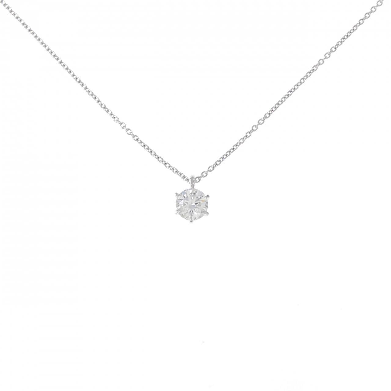 【リメイク】PT900/PT850 ソリティア ダイヤモンド ネックレス 0.382CT D SI1 3EXT