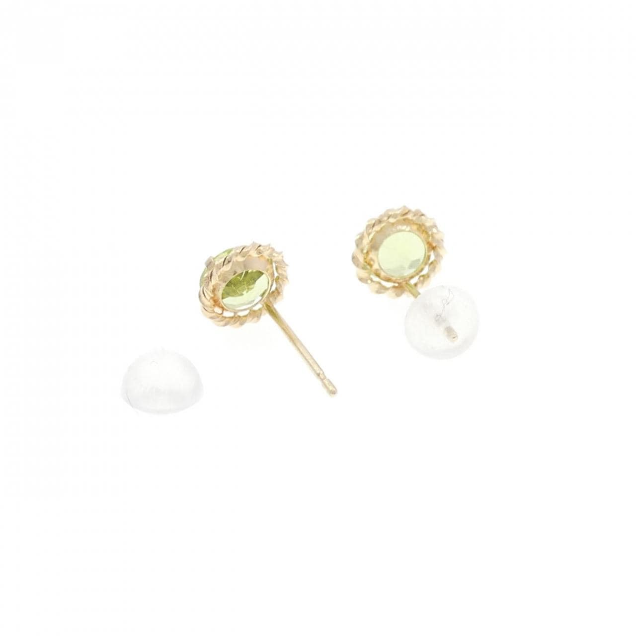【新品】K10YG ペリドット ピアス