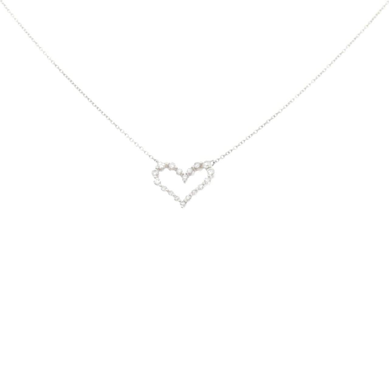 K18WG ハート ダイヤモンド ネックレス 0.20CT