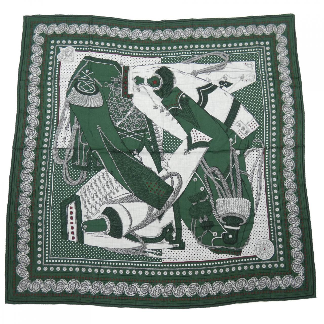 エルメス HERMES ZOUAVES ET DRAGONS BANDANA H244048S カレジェアン140 ショール