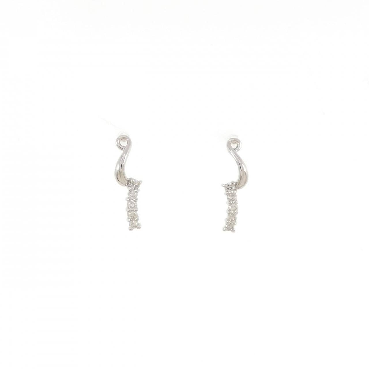 PT900 ダイヤモンド ピアス 0.10CT