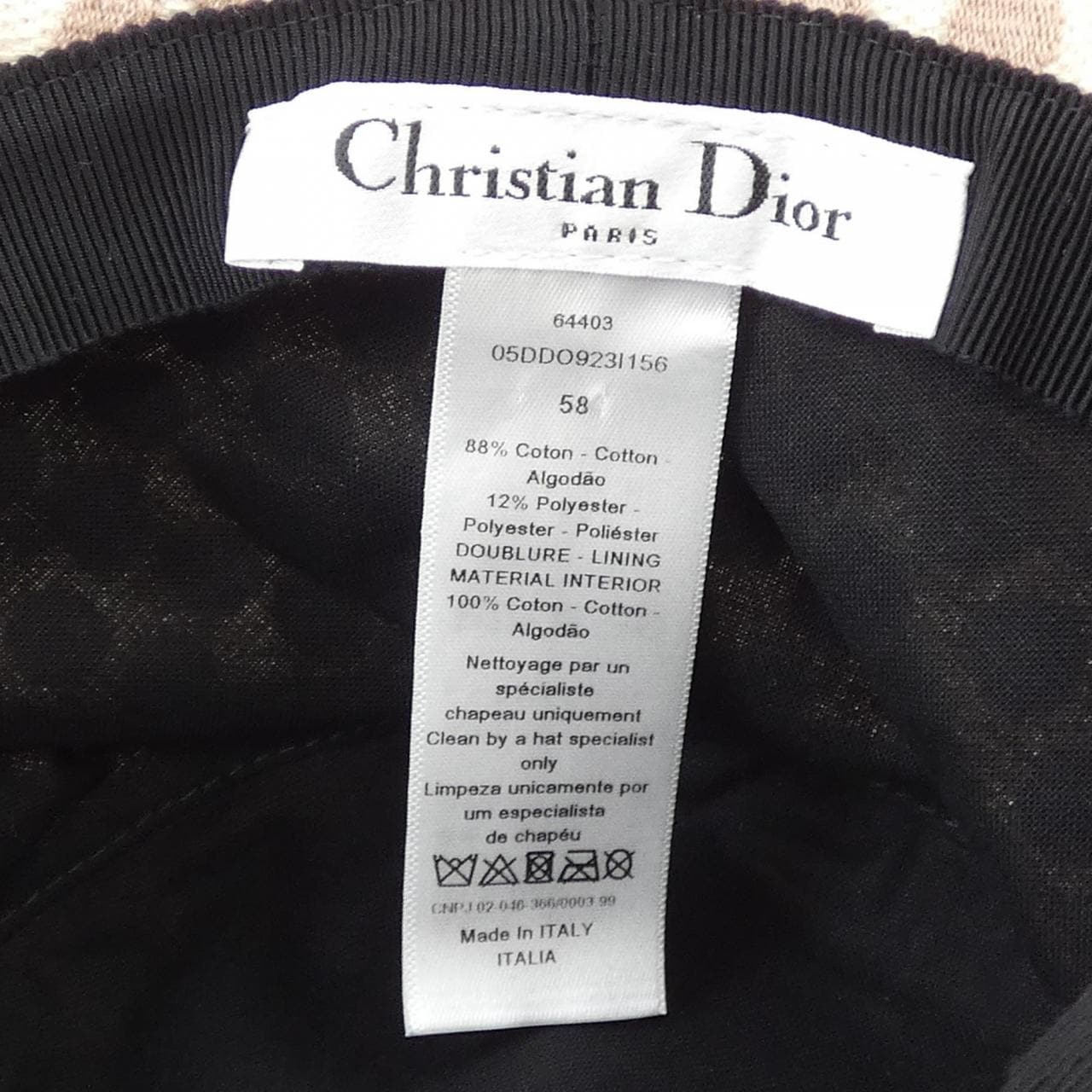 クリスチャンディオール CHRISTIAN DIOR 05DDO923I156 ハット