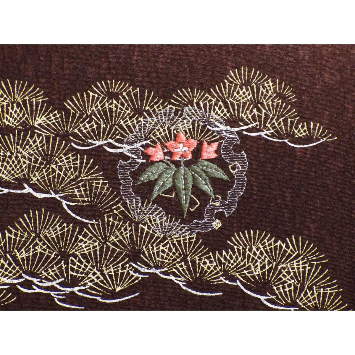 訪問着　金彩加工　刺繍入り　裄丈Ｓ寸　身幅Ｌ寸