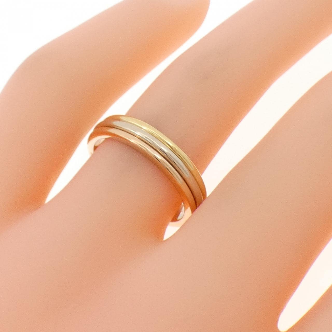 カルティエ スリーゴールドウェディング リング