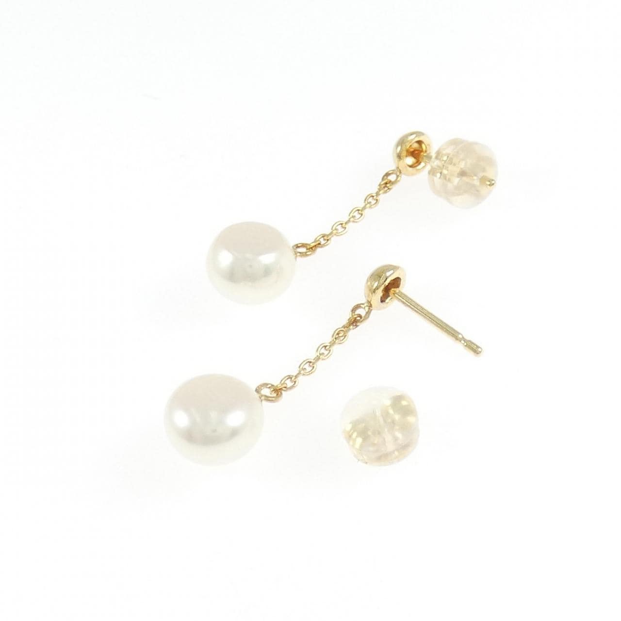 K18YG 淡水パール ピアス