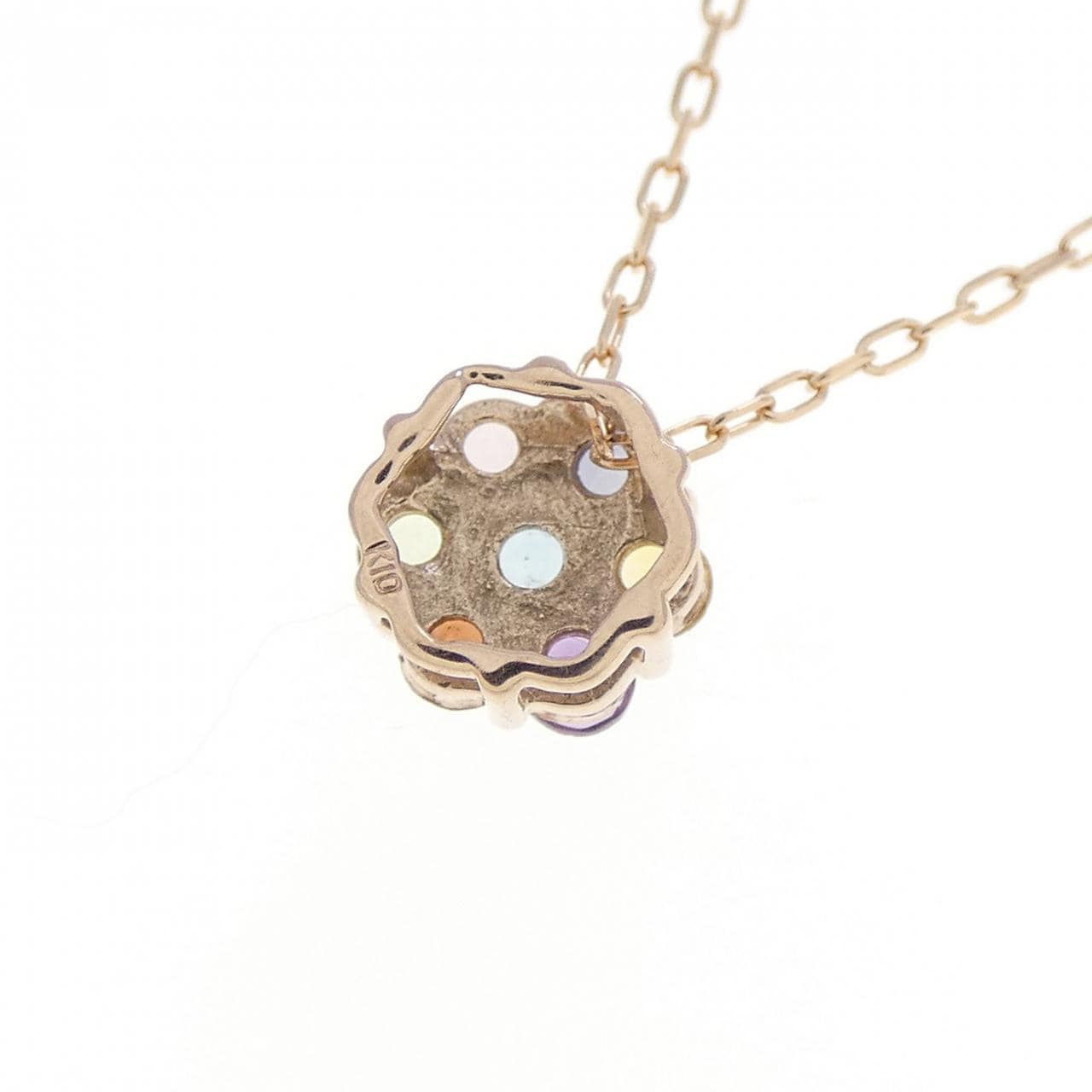 K10PG カラーストーン ネックレス