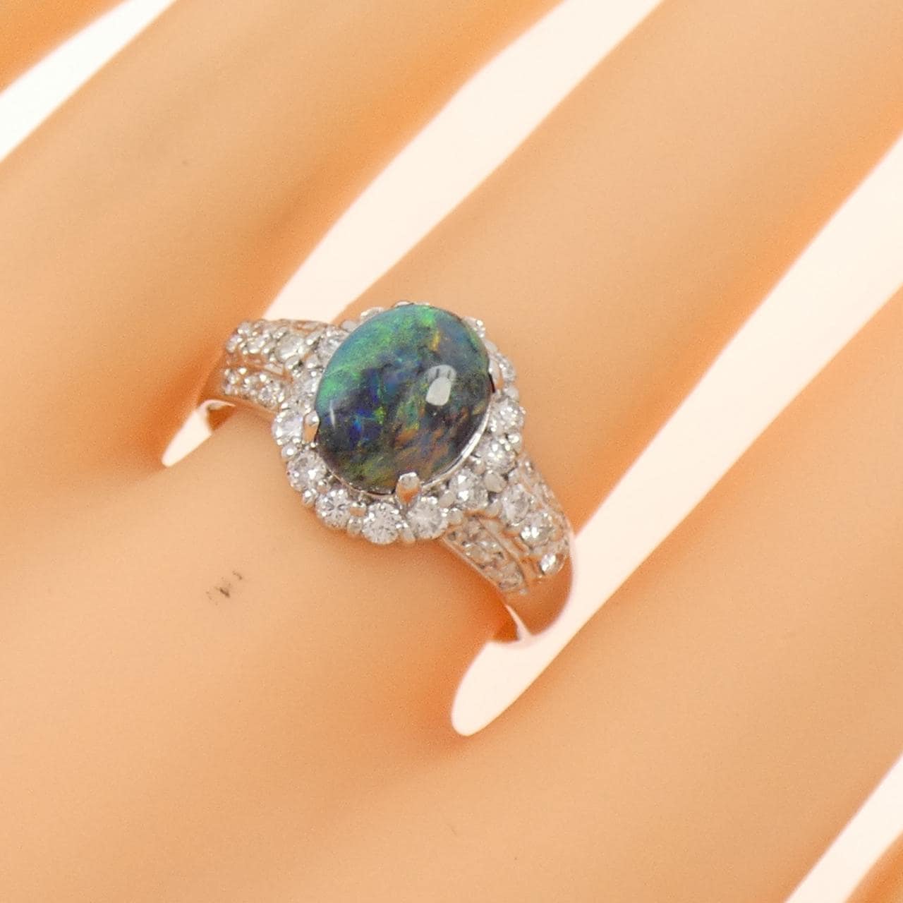PT900 ブラックオパール リング 2.49CT