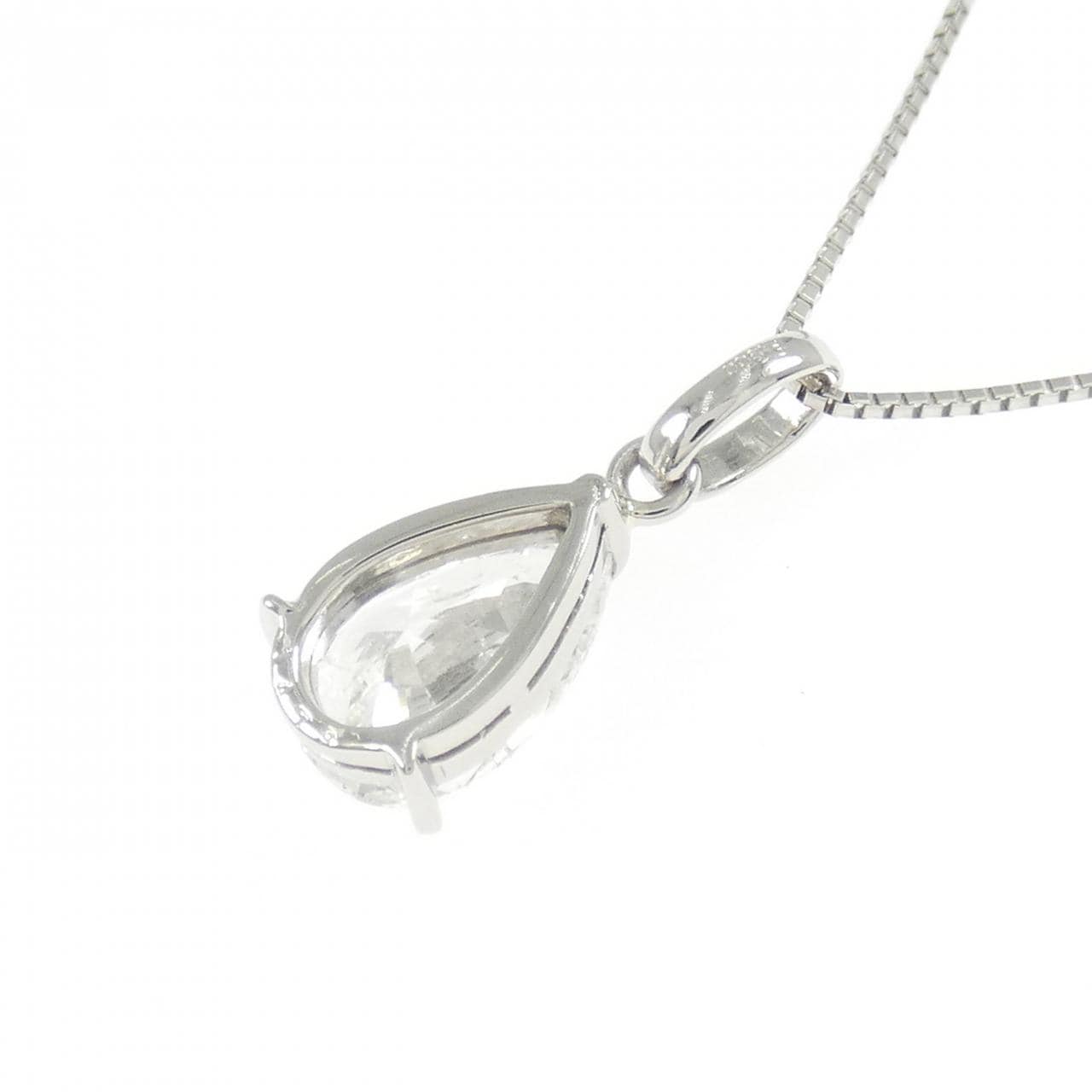 PT900/PT850鑽石項鍊，1.473克拉，G色，I1淨度，梨形